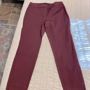 WHBM Burgundy Ankle Pants